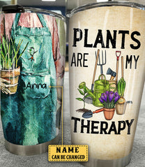 Personalized Plants Are My Therapy Gardening Tumbler