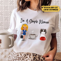 Personalized I'm A Simple Woman Flight Attendant Shirt