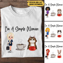 Personalized I'm A Simple Woman Flight Attendant Shirt