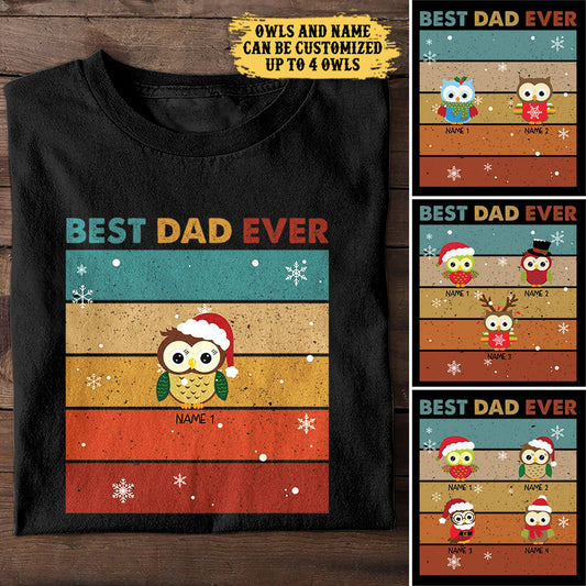 Best Owls Dad Ever - Personalized Shirt