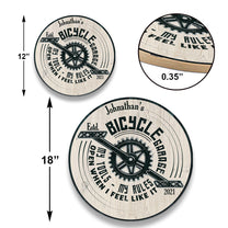 Personalized Bicycle Garage My Tools My Rules Wood Round Sign