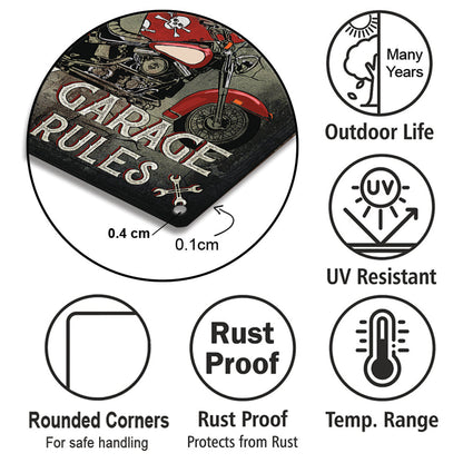 Personalized Dog My Garage My Rules Classic Metal Sign