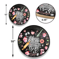 Personalized Life Is What You Bake It Wood Round Sign