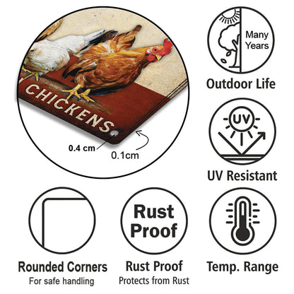 Personalized Farmhouse Life Is Better With Chickens Metal Sign