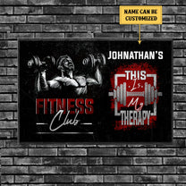 Personalized Fitness Club This Is My Therapy Poster