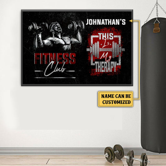 Personalized Fitness Club This Is My Therapy Poster