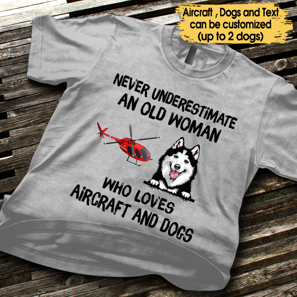I Like Aircraft And Dogs - Personalized Shirt
