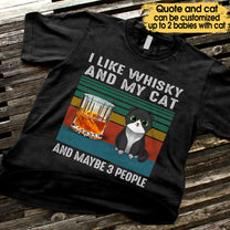 Love Whisky And Cats - Personalized Shirt