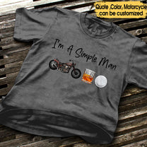 I'm A Simple Man Like Motorcycles, Whisky And Golf - Personalized Shirt