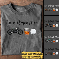 I'm A Simple Man Like Motorcycles, Whisky And Golf - Personalized Shirt