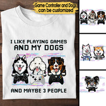 Personalized I Like Playing Games And My Dogs Shirt