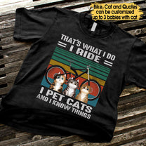Personalized Love Mountain Biking And Cats Shirt