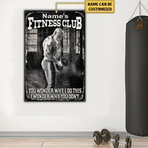 Personalized Fitness Club Metal Sign