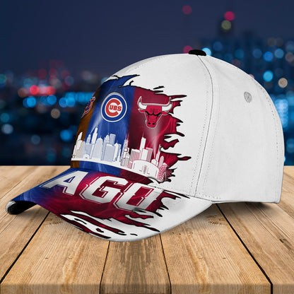 Chicago Skyline Classic Cap - Customized Team Classic Cap (clt)