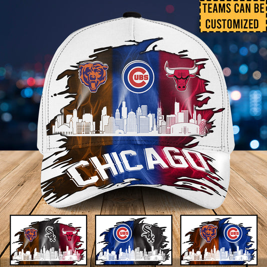 Chicago Skyline Classic Cap - Customized Team Classic Cap (clt)