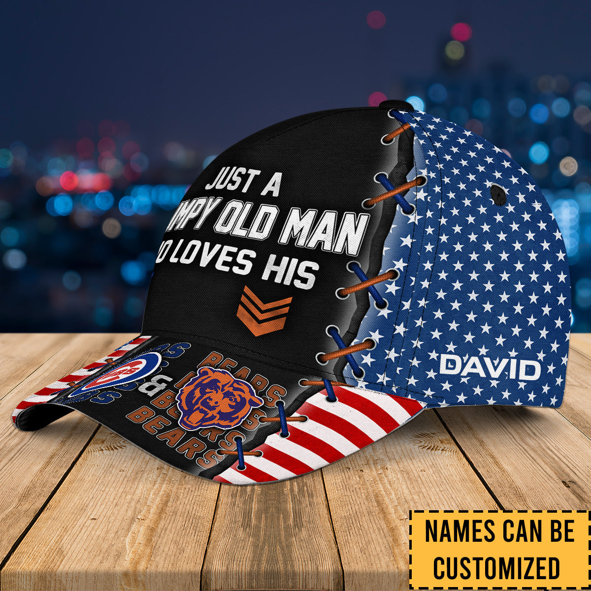Just A Grumpy Old Man Who Loves His Teams - Customized Classic Cap - CCG