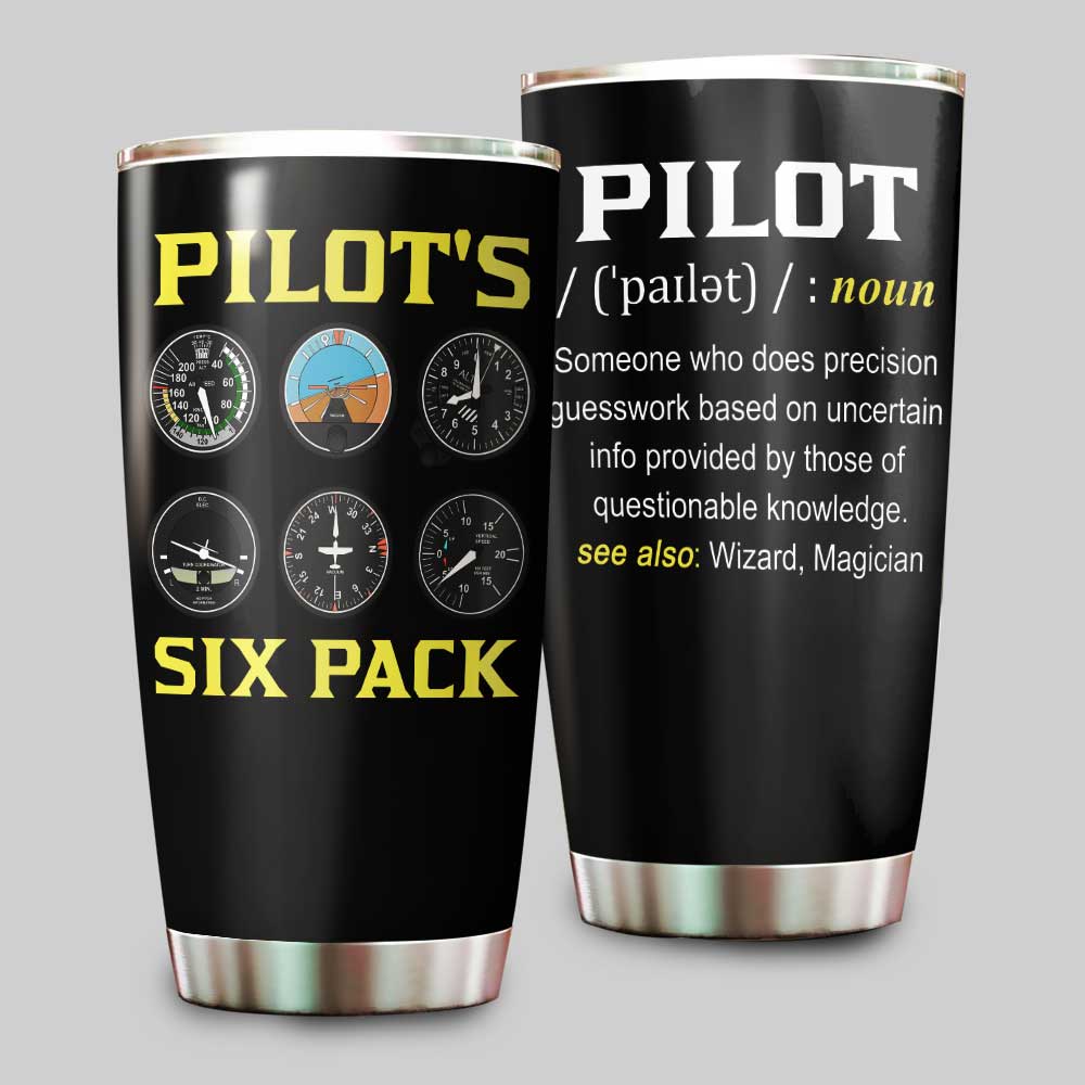 Personalized Pilot's Six Pack Tumbler