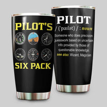 Personalized Pilot's Six Pack Tumbler