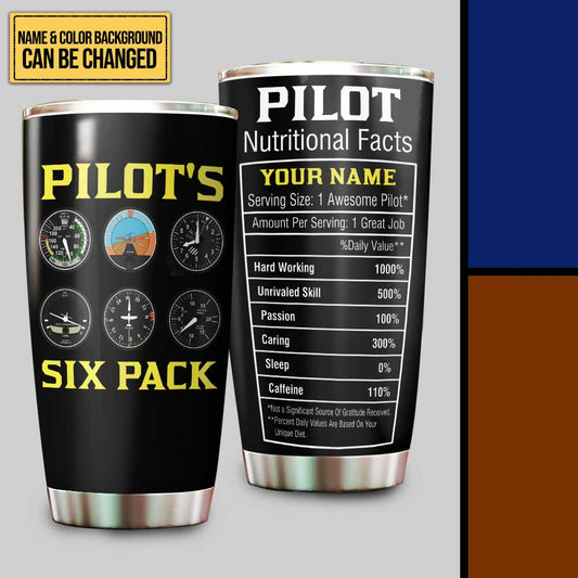 Personalized Pilot's Six Pack Tumbler