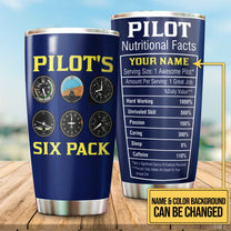 Personalized Pilot's Six Pack Tumbler