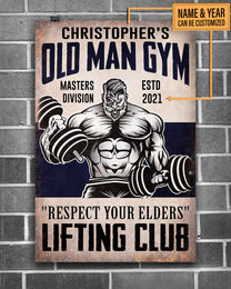 Personalized Lifting Club Respect Your Elders Poster