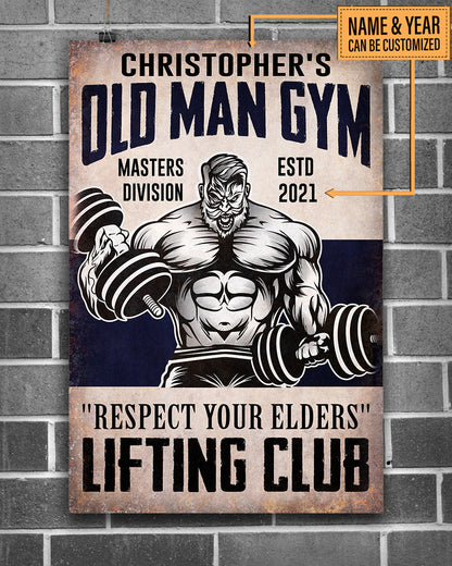 Personalized Lifting Club Respect Your Elders Poster