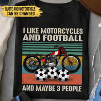 Love Motorcycles And Football - Personalized Shirt
