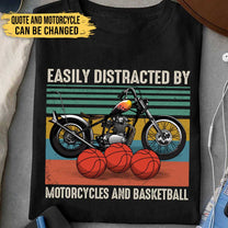 Love Motorcycles And Basketball - Personalized Shirt