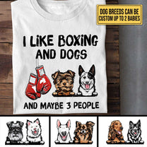 Personalized I Like Boxing And Dogs Shirt