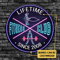 Personalized Fitness Club Pallet Wood Circle Sign