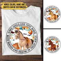 Love Horses And Baking - Personalized Shirt