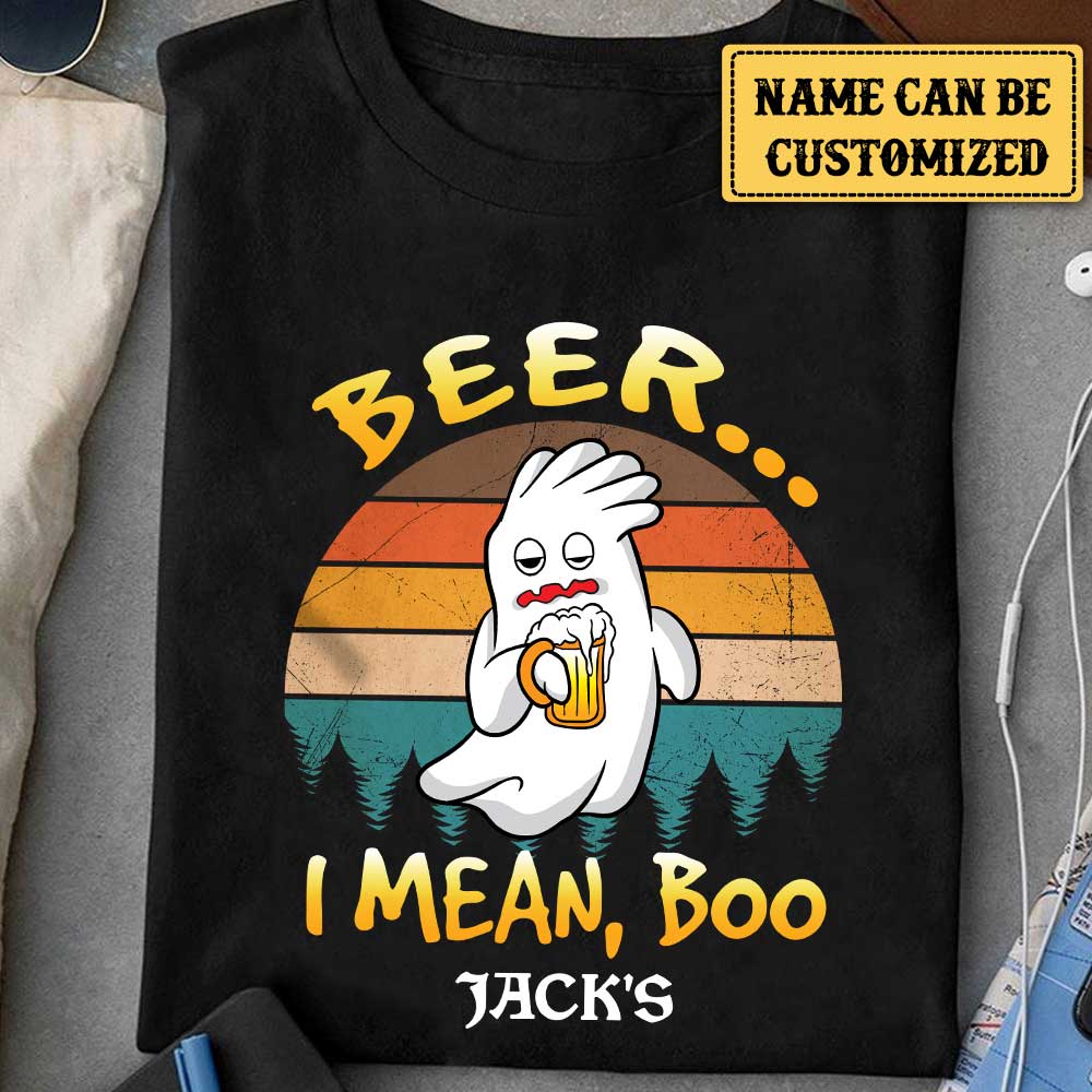 Personalized Beer... I Mean, Boo Halloween Shirt