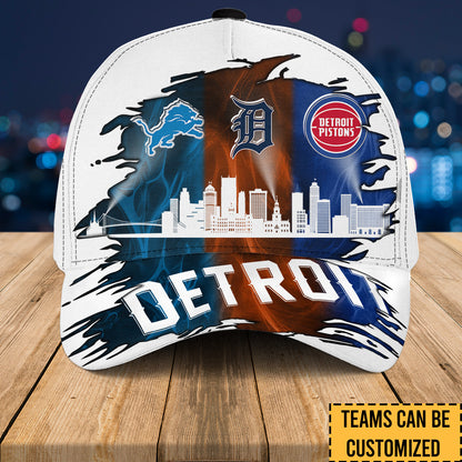 Detroit Skyline Classic Cap - Customized Team Classic Cap