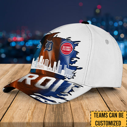 Detroit Skyline Classic Cap - Customized Team Classic Cap