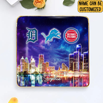 Detroit Skyline Jewelry Dish - Customized Ring Dish