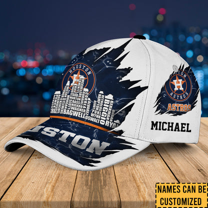 Houston Legend Skyline Classic Cap - Customized Classic Cap - HTAT