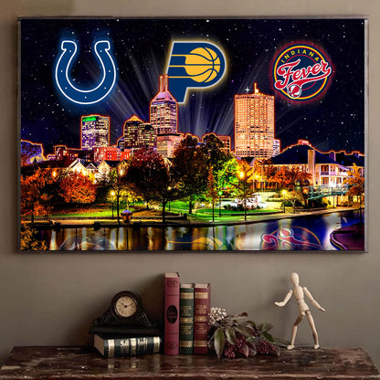 Indianapolis Skyline Unframed Poster, Wall Art