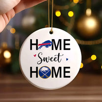 Home Sweet Home Circle Ceramic Ornament - BFLB, BFLSB
