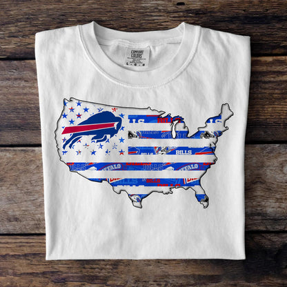 American Flag Map Shirt - BFLB