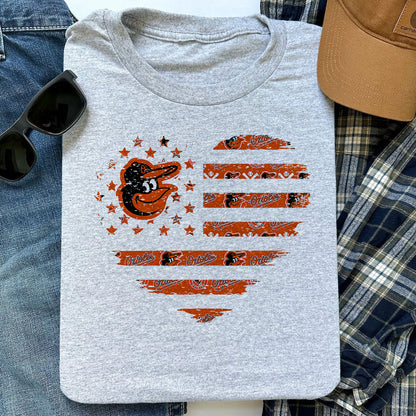 American Flag Heart Shirt - BTMORO