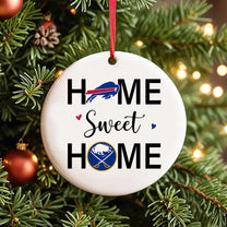 Home Sweet Home Circle Ceramic Ornament - BFLB, BFLSB