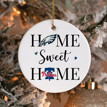 Home Sweet Home Circle Ceramic Ornament - PLDPAEG, PLDPAPL