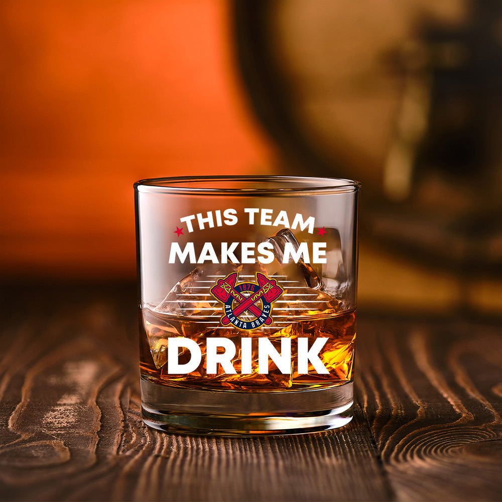 Whiskey Glass - This Team Makes Me Drink (ALTBR)