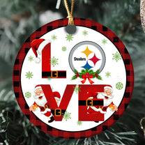 Love Christmas Circle Ceramic Ornament - PBSTL