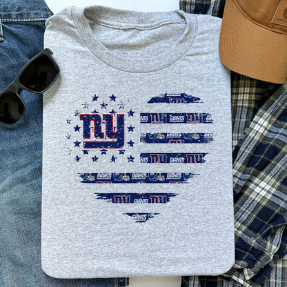 American Flag Heart Shirt - NY Giants