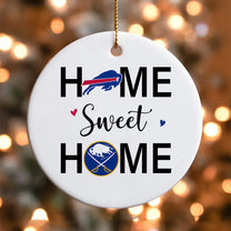 Home Sweet Home Circle Ceramic Ornament - BFLB, BFLSB
