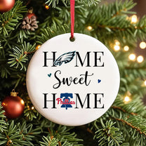 Home Sweet Home Circle Ceramic Ornament - PLDPAEG, PLDPAPL