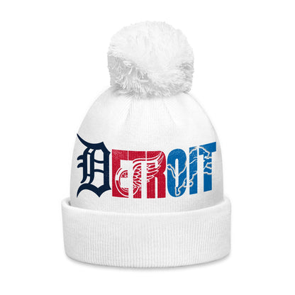 Detroit City Bobble Knit Beanie