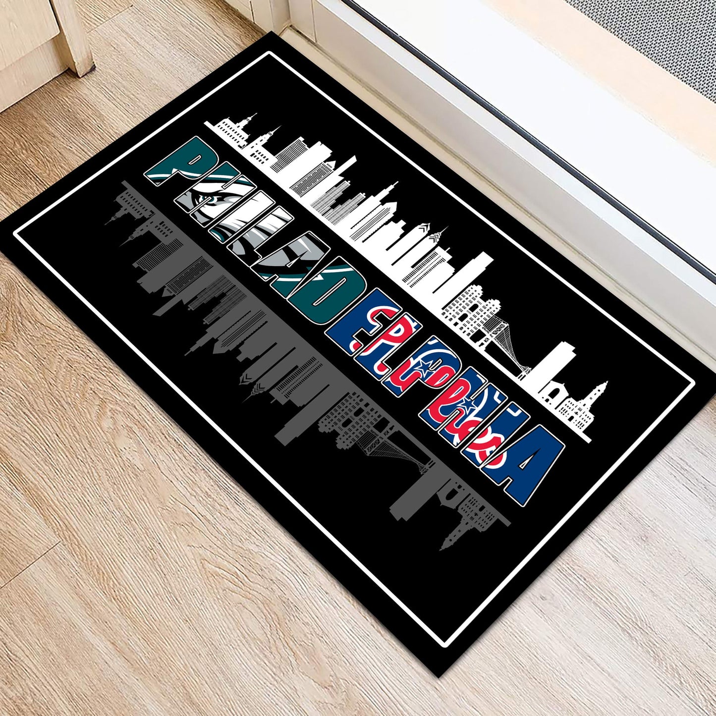 Philadelphia Skyline Doormat - Anti Slip Indoor Doormat