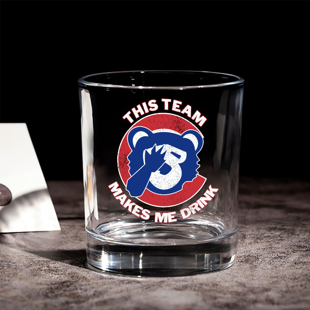 Whiskey Glass - This Team Makes Me Drink (CCGC)
